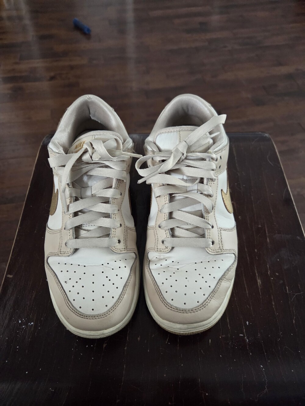 Nike Dunk Low Phantom Metallic Gold Sneakers